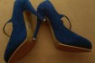 Продам недорого новые, синие, замшевые женские туфли. Размер 38 Длина фото № 1