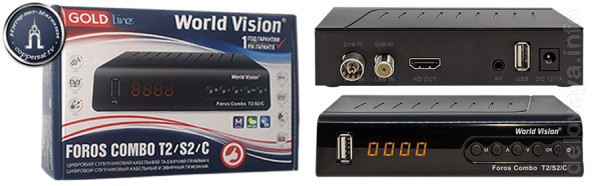 Комбинированный ресивер World Vision Foros Combo T2/S2/C базируется н
