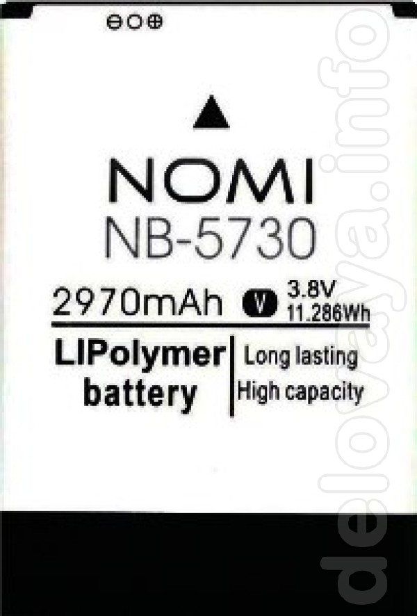 Nomi i5710 Infinity X1 (NB-5710) 2500mAh Li-ion – 280грн.
Nomi i5730 