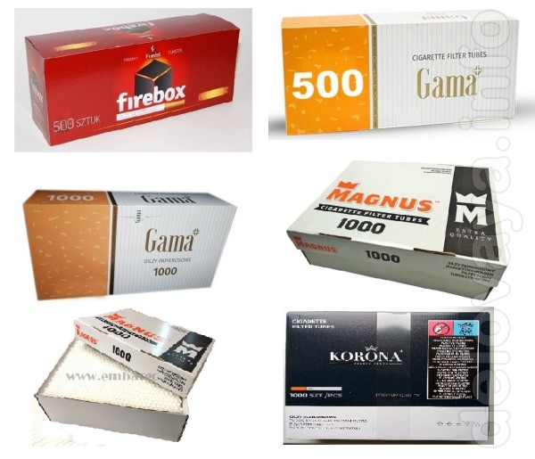 Продам сигаретные гильзы: Gama (мягкая упаковка), в коробке 1000 штук