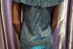 Платье из люрекса, со вставками из сеточки на плечах и рукавах, новое фото № 2