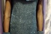 Платье из люрекса, со вставками из сеточки на плечах и рукавах, новое фото № 3