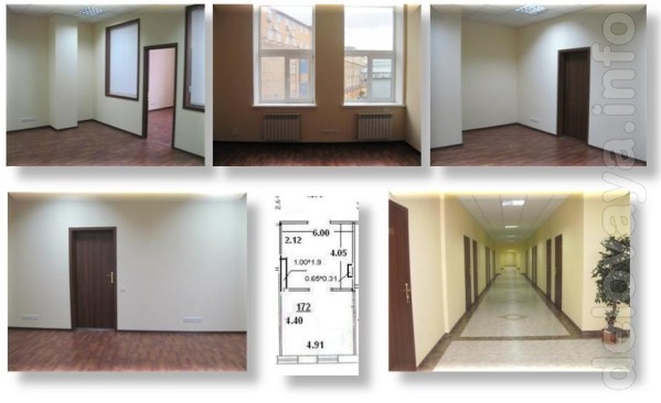 Предлагаем офис на 2 кабинета площадью 48,40м², на 3 этаже, 3 проходн