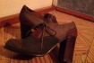 Туфли на шнурках комбинированные цвет серый, бардо. Размер 37-37,5.
 фото № 4